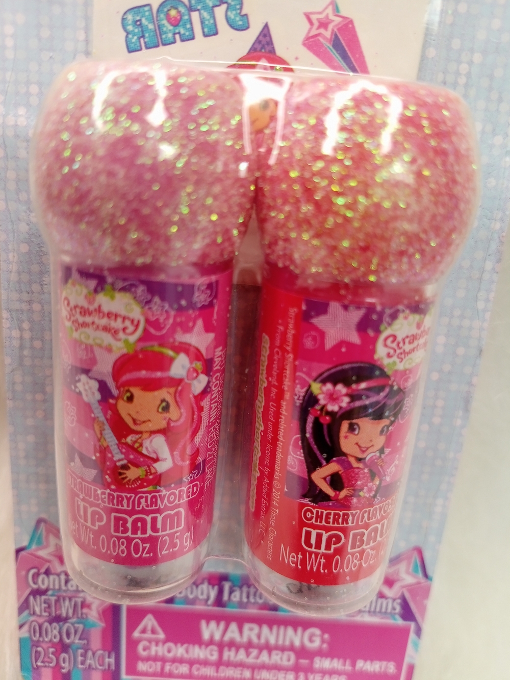 Strawberry Shortcake Lip Balms & body Tattoos - Picture 2 of 5